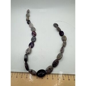 16" Strand Of Purple Crazy Lace Agate Oval Beads - 7mm - 23 Stone Beads
